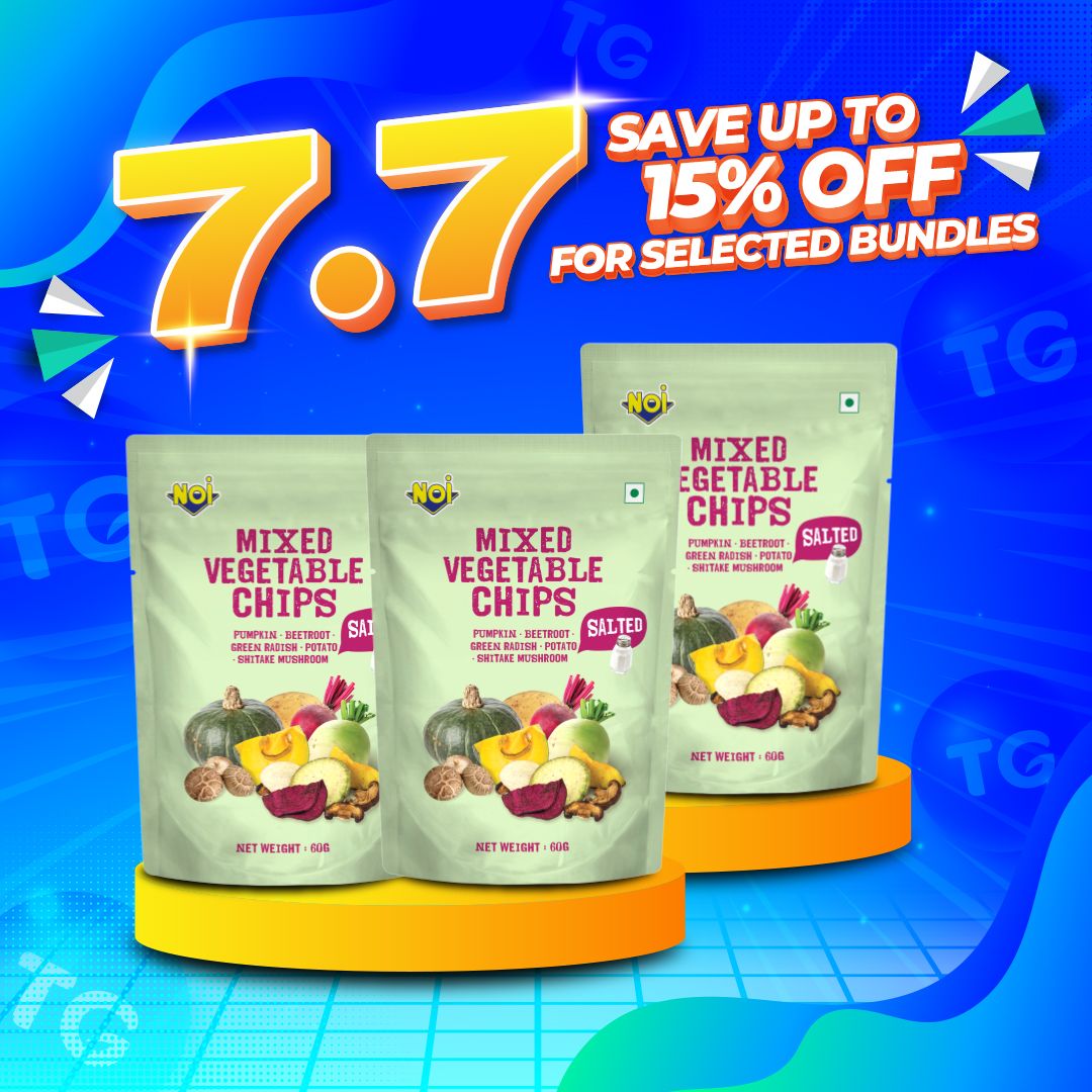 NOi Mixed Vegetable Chips 60g (Bundle of 3) (UP: $7.65)