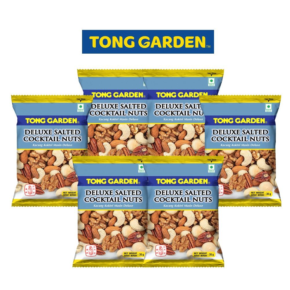Tong Garden Deluxe Salted Cocktail Nuts 35g (Bundle Of 6)