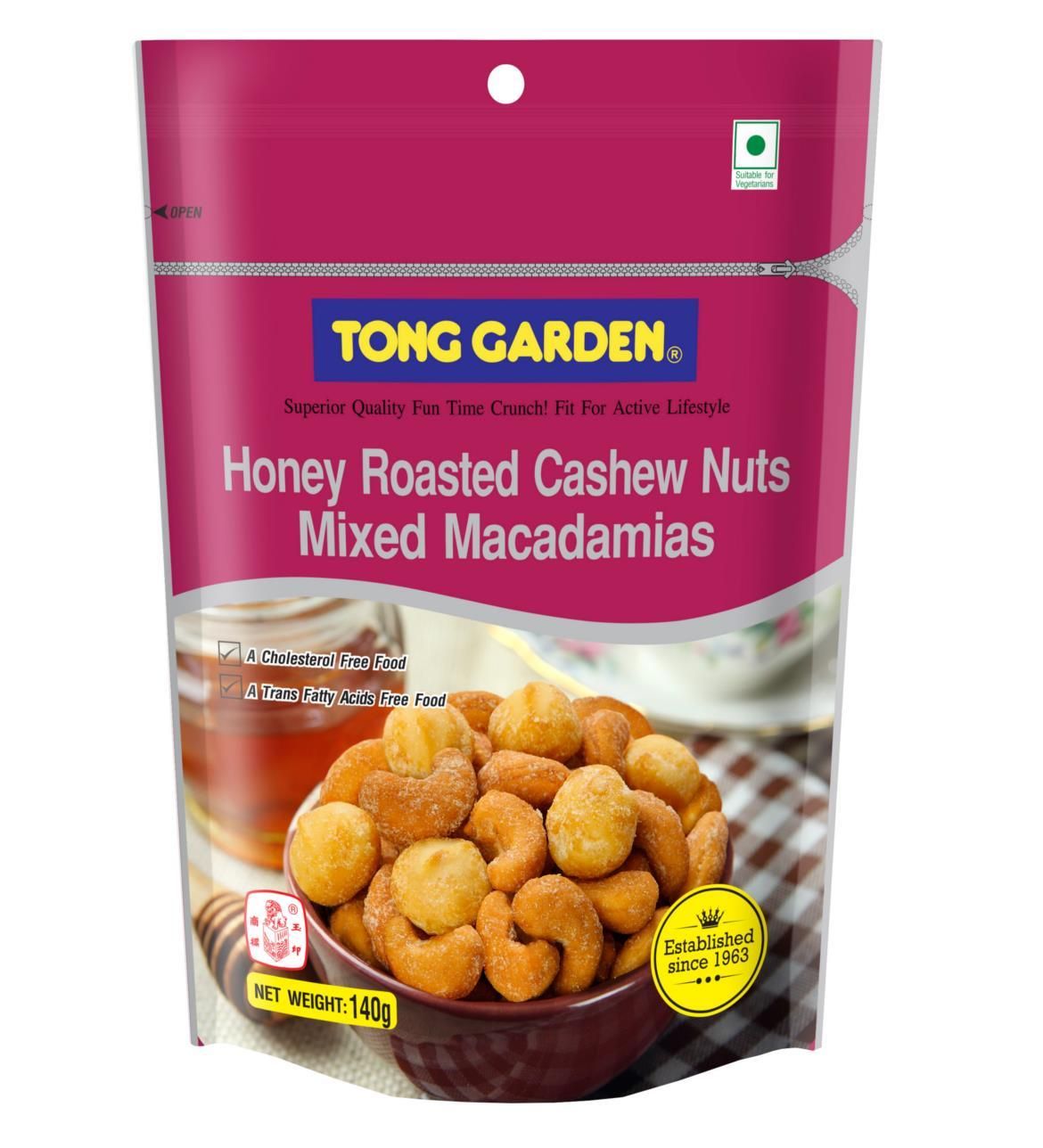 Honey Roasted Cashew Nuts Mixed Macadamias 140g 