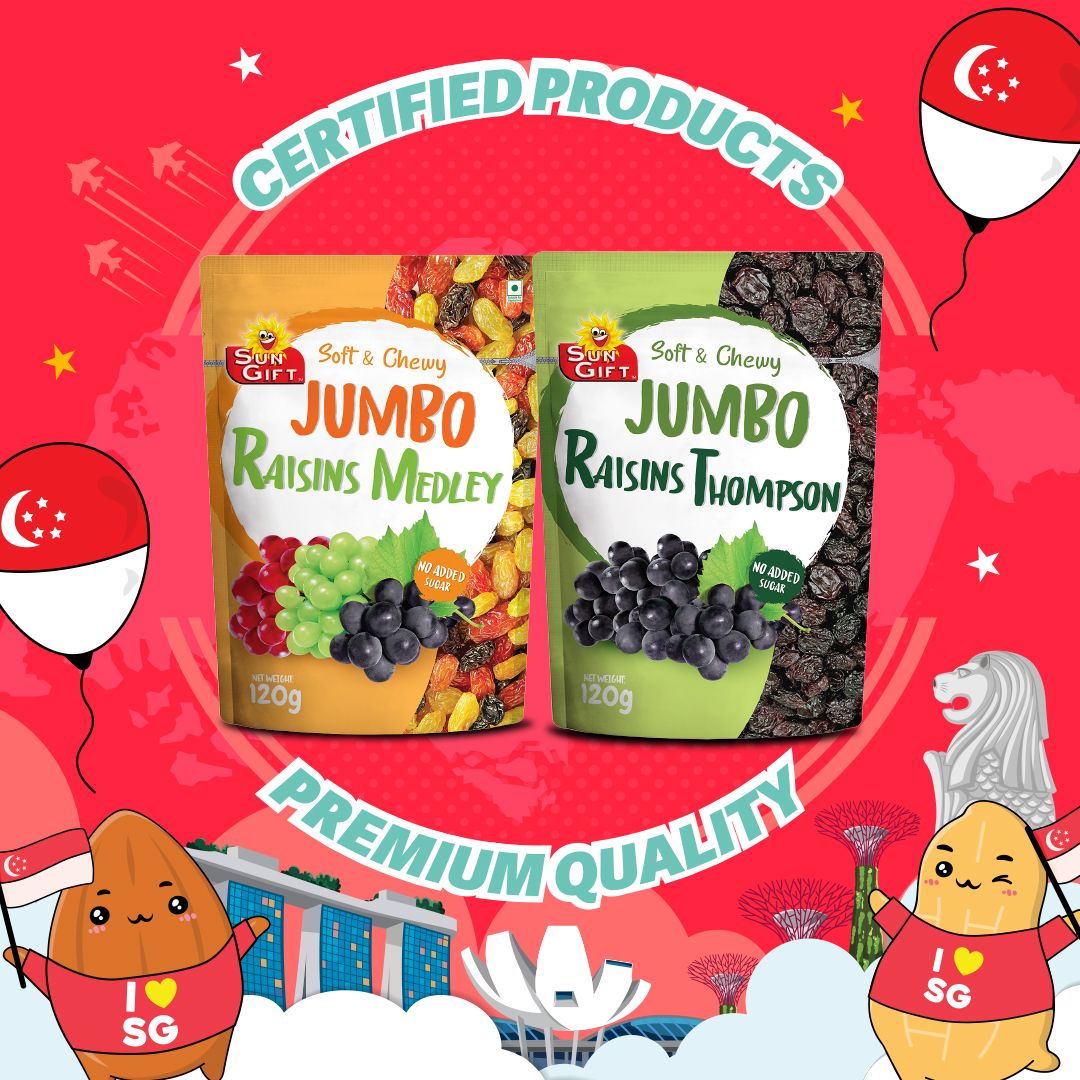 Tong Garden Sungift Jumbo Raisins Thompson / Medley 120g (bundle of 2) (UP: $4.90)