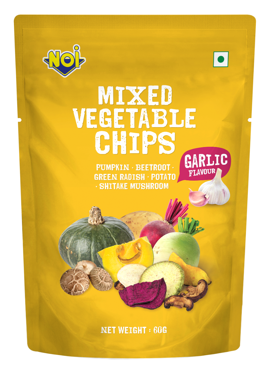 NOi Mixed Vegetable Chips Garlic Flavour 60g 